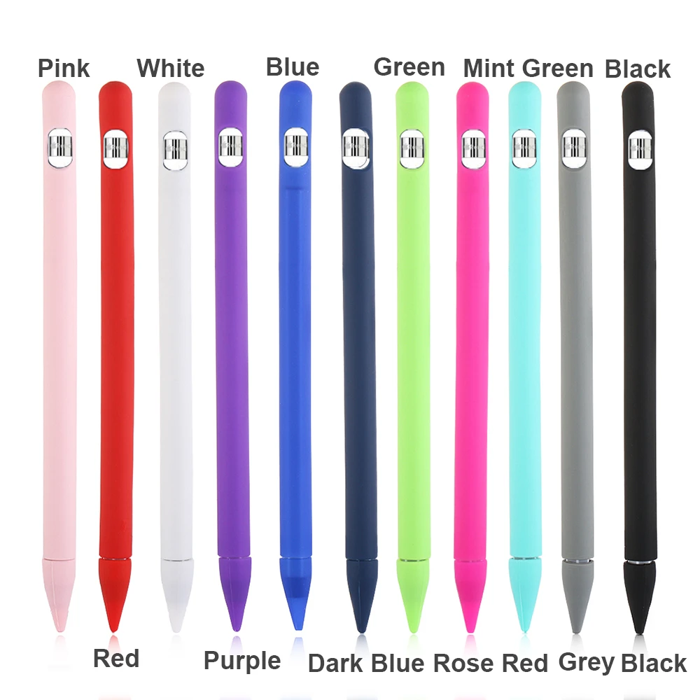 1 комплект цветной мягкий силиконовый совместимый для Apple Pencil чехол совместимый для iPad Tablet стилус защитный чехол
