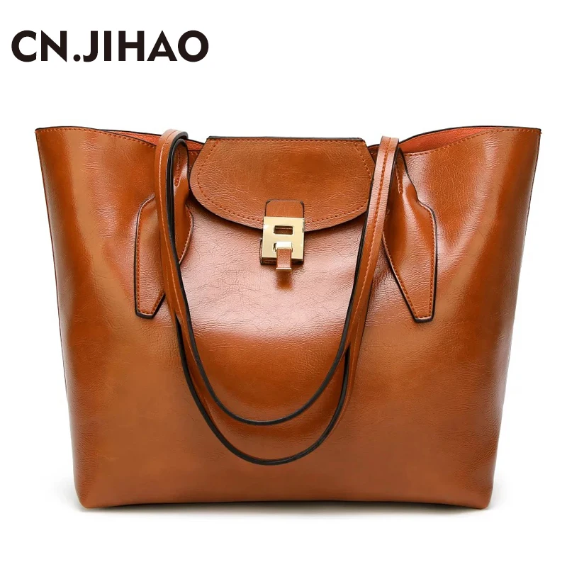 

JIHAO Women Handbags Fashion Women Crossbody Bag PU Shoulder Bag Female Simple messenger bag Tote Bucket large capacity tote sac