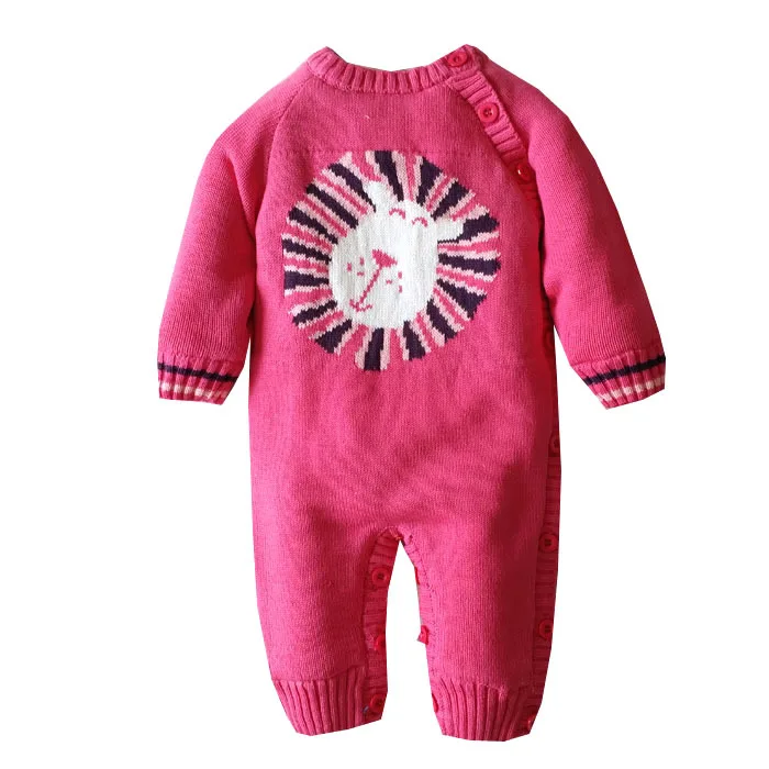 Детские комбинезоны; зимние толстые Ползунки для новорожденных мальчиков и девочек теплый комбинезон вязаный свитер Рождественский олень верхняя одежда - Цвет: D1