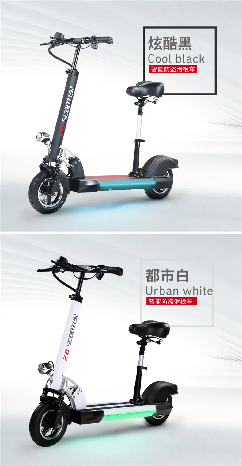 Top 400W Strong Power Electric Scooter for Adults, 10" Wheel Inflatable Tyre, Mini Folding Electric Bike, Electric Bicycle Ebike 30