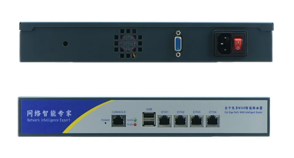 Мощный 1U брандмауэр с двухъядерным процессором D2550 с 4 RJ45 Lan Порты Поддержка технологии Wake-on-PARTAKER