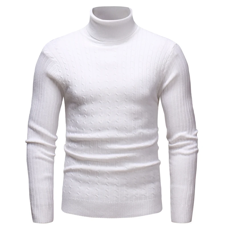 Зима Высокая шея толстый теплый свитер Для мужчин водолазка бренда Для мужчин свитера пуловер Slim Fit Для мужчин Трикотаж Мужской Двойной