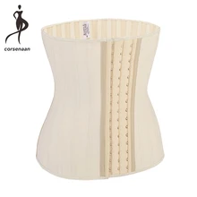 Размер XXS-2XL, Женский корсет из латекса 25 стальных костей, утягивающий корсет, утягивающий корсет, телесный, черный, 950