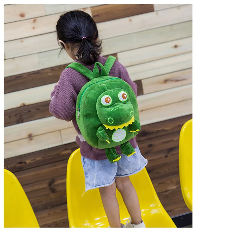 Детский плюшевый рюкзак мультфильм животные Крокодил плюшевые сумки игрушка детская сумка для детского сада Мальчики школьный рюкзак для