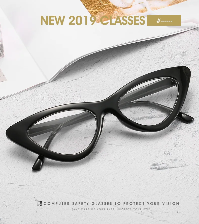 Модные кошачьи очки, оправа, женские трендовые стильные брендовые оптические очки, Женские Ретро прозрачные очки, оправа для очков для женщин