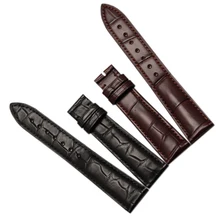 Customization Watchband Alligator Leather Straps 20mm (buckle 16mm) Black Brown watch band bracelets for luxury brand men watch