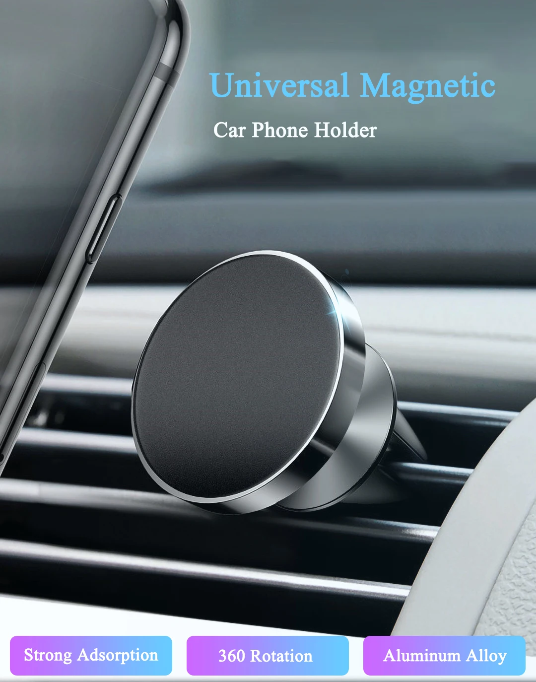 Магнитный автомобильный держатель для телефона с вентиляционным отверстием, подставка для автомобиля, gps навигация, магнит, держатели для мобильных телефонов для iPhone X samsung A50 Xiaomi