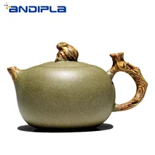 340cc подлинный исинский Чайник Обезьяна сяньжуйский чайник Китай Здоровье фиолетовая Глина чайник мастер ручной работы чайная посуда чайник варить чайник