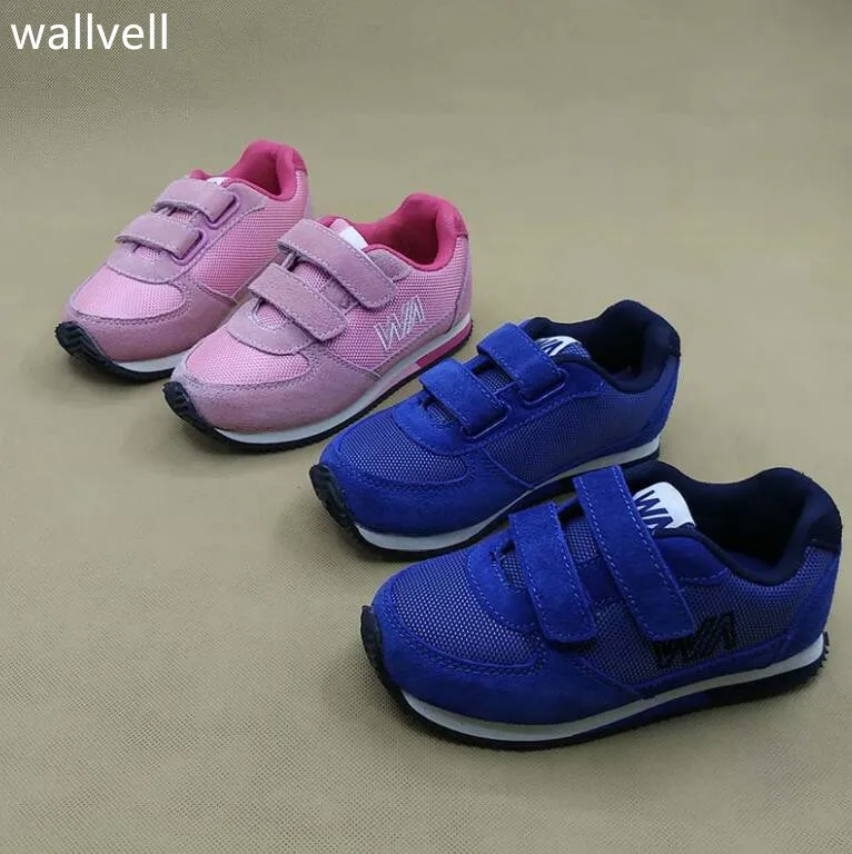 Wallvell экспорт в Соединенные Штаты кожи для мальчиков и девочек спортивные туфли с PU искусственным мехом детская спортивные туфли