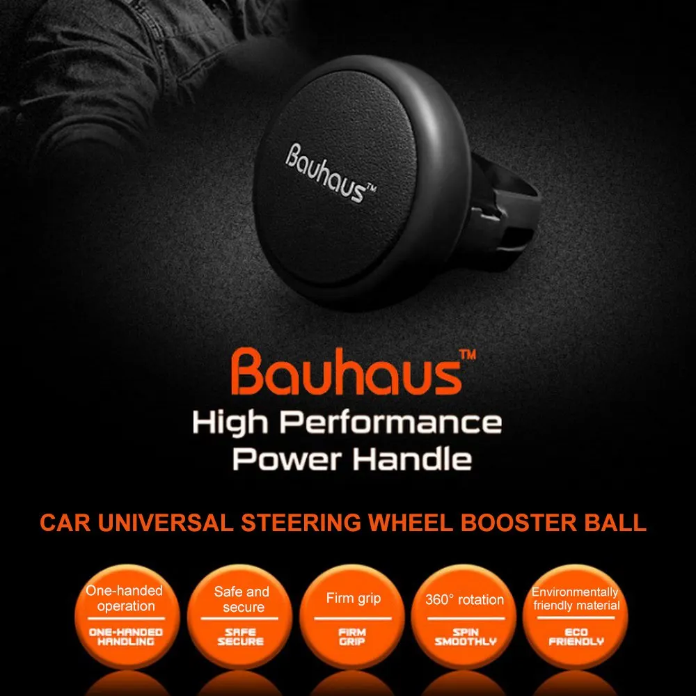 Car Steering Wheel Booster Ball Non-slip Practical Safe 360 Degree Free Rotation Car Steering Wheel Spinner Knob Handle Ball