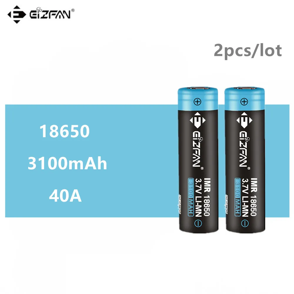 EIZFAN IMR 18650 3100 мАч 40A EFAN электронная сигарета перезаряжаемая батарея для SMOK Alien Joyetech