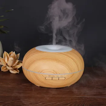 

300ml Air Humidifier Aroma Essential Oil Diffuser Wood Grain Ultrasonic Cool Mist Humidifier for Office Home Bedroom Living Room