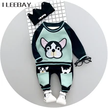 Winter Baby Girl Clothes Sets Boys Long Sleeve Dog Tops+Pants Kids Clothes Velvet Children Clothing Sets Cute Outfits Costume