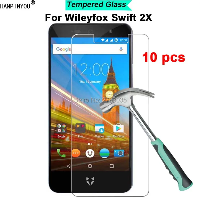 10 шт./лот для Wileyfox Swift 2X 2X5 2 дюйма Новинка твердость 9H 2.5D ультратонкая закаленная