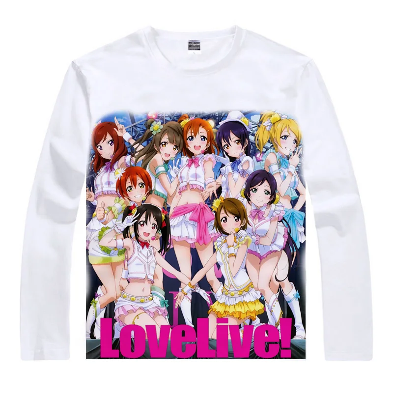 Coolprint японский аниме рубашка Love Live School Idol футболки мульти-стиль с длинным рукавом Kotori Minami Eli Ayase Косплей Kawaii