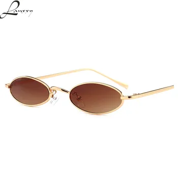 

Lanxxy 2018 New Fashion Oval Sunglasses Women Retro Small Metal Frame Sun Glasses for Men Vintage Punk Eyewear Unisex