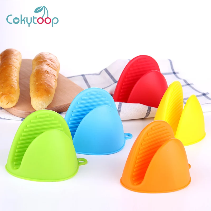 Cokytoop Silicone Oven Mitts Dotted Resistant Slip Waterproof Insulation Heat Gloves Kitchen