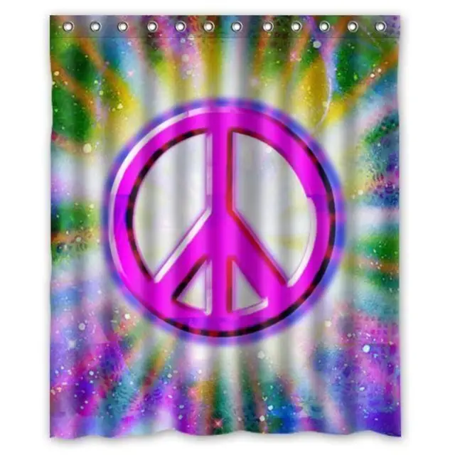 Sea Secretes Cute Peace Sign Custom Shower Curtain Pattern Waterproof Fabric Shower Curtain For Bathroom Sea Secretes Cute Peace Sign Custom Shower Curtain Pattern Waterproof Fabric Shower Curtain For Bathroom