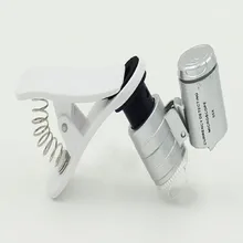 Etmakit 3 светодиода Клип Мобильный телефон Универсальный микроскоп Лупа микро объектив 60X оптический зум телескоп объектив камеры