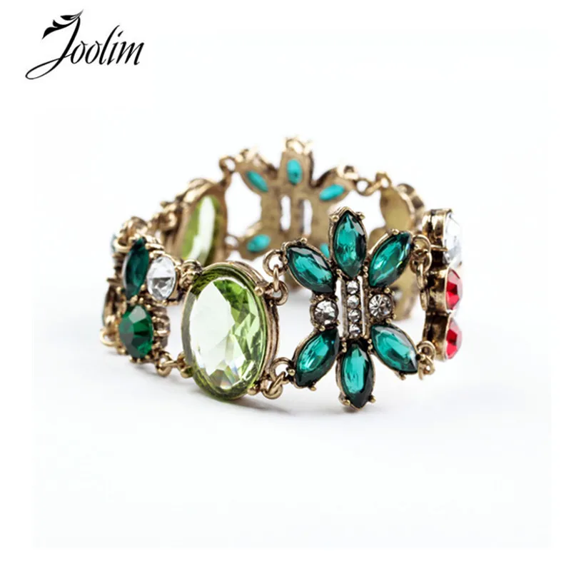 

JOOLIM Jewelry Wholesale/ Summer Colorful Flower Charm Bracelet for Women Free Shipping