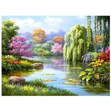 Горячая Распродажа Алмазная вышивка пейзаж Алмазный Набор Алмазные картина Полная площадь картина украшения для дом из горного хрусталя