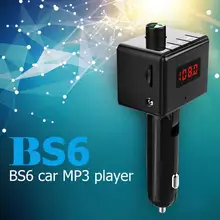 B6S Bluetooth FM передатчик громкой связи автомобильный комплект беспроводной модулятор mp3-плеер двойной USB зарядное устройство