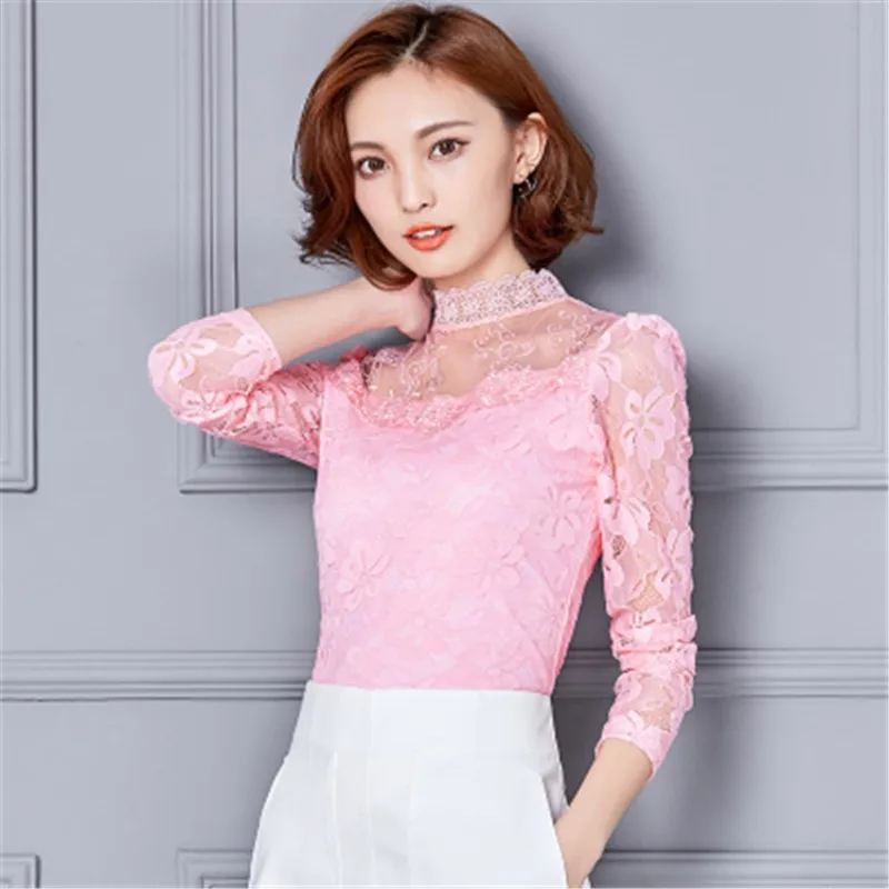 Femininas Blusas 2018 женские блузки весна осень модная сексуальная тонкая рубашка топы