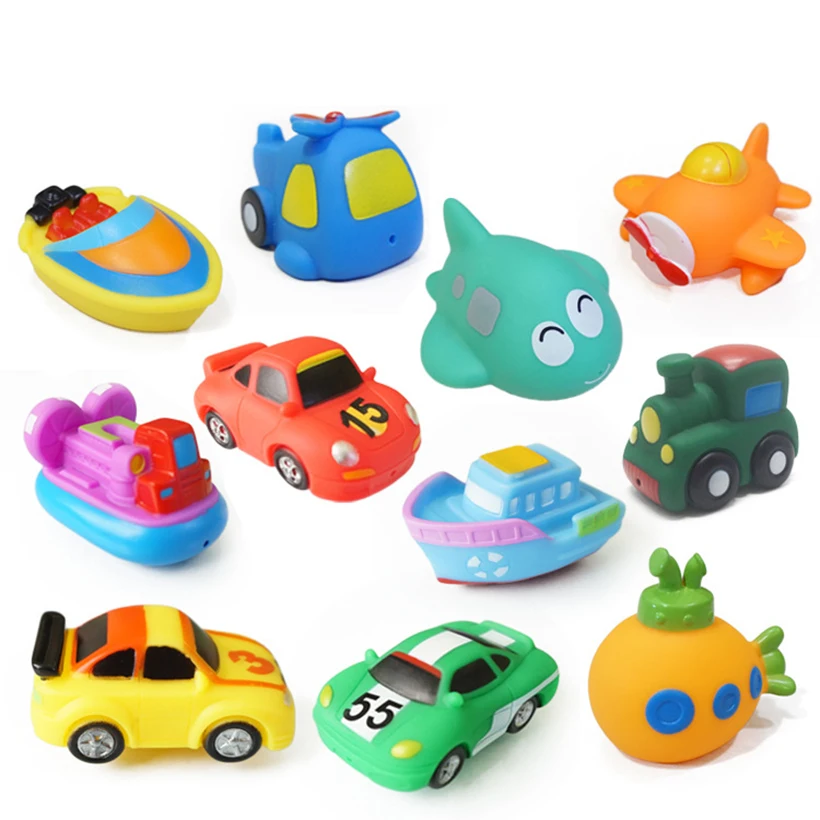 Buy 11 PCS Baby Bath Toys PVC Vinyl Toys Traffic Tool