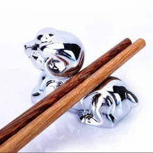 Модные Серебристые овец Нержавеющая сталь прекрасный палочками отдыха держатель украшения для стола