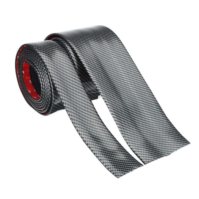 2 м углеродный волокнистый слой резины автомобильные накладки для порогов автомобиля крышка Панель шаг защиты