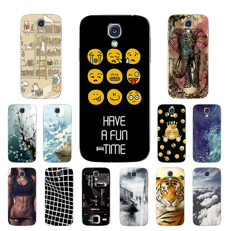 for Samsung Galaxy S4 Soft Silicone Phone Case i9500 Expression Printing Back Cover Ultrathin Clear |