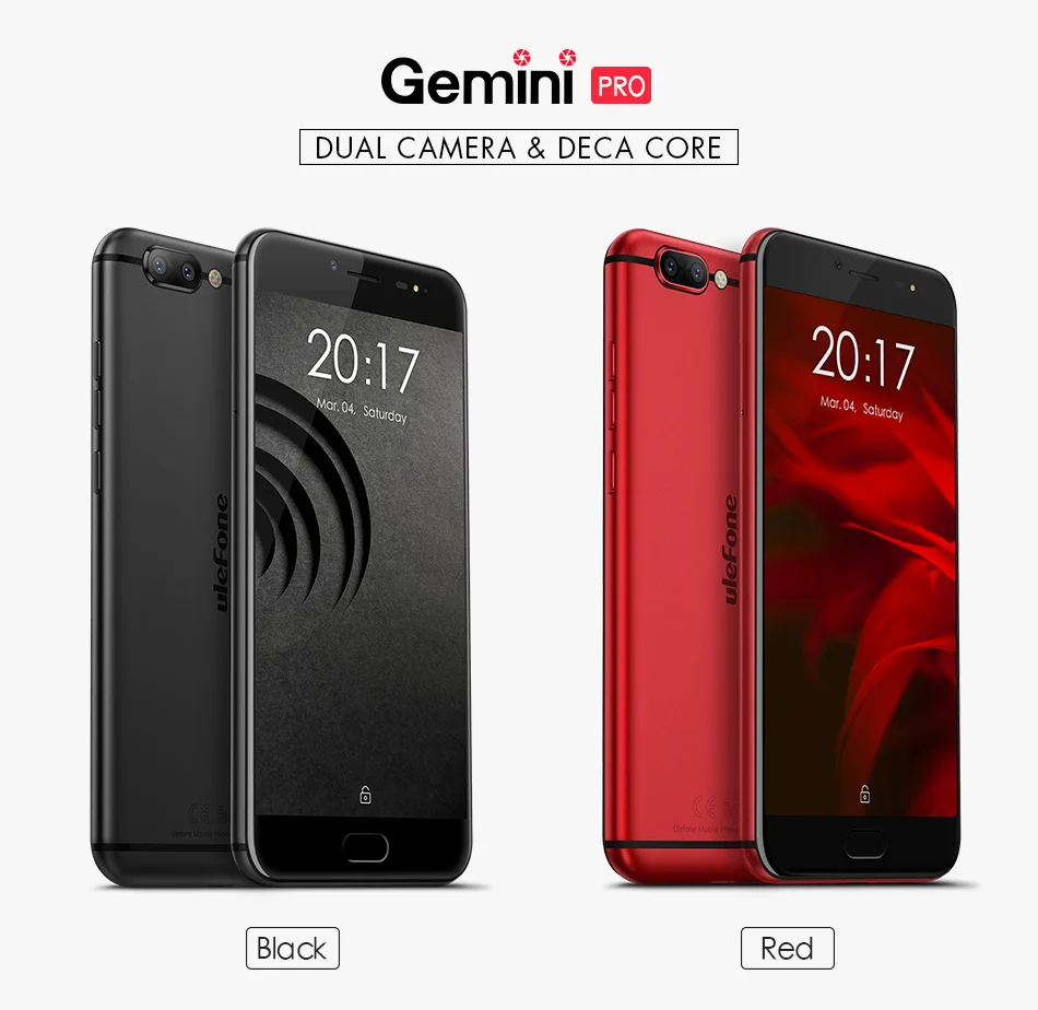 Ulefone Gemini Pro 4G смартфон 5.5 дюймов FHD MTK6797 Deca Core android 7.1 4 ГБ+ 64 ГБ Сканер отпечатков пальцев двойная камера 13MP