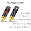 12pcs/lot RCA Plug Male Connector High Quality Gold Plated Soldering Plug Speaker Cable Wire Connector 6 Pairs Red+Black ► Photo 2/6