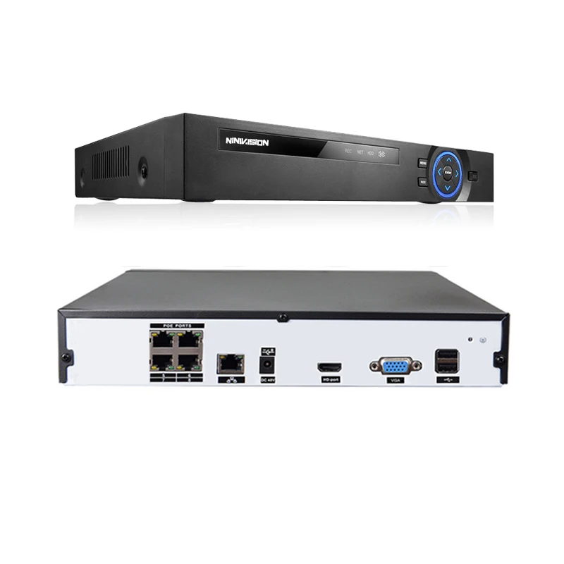 2018 Горячая продажа Plug And Play 4CH NVR 48V POE CCTV комплект 1080P HD 48 IR Indoor ночное видение