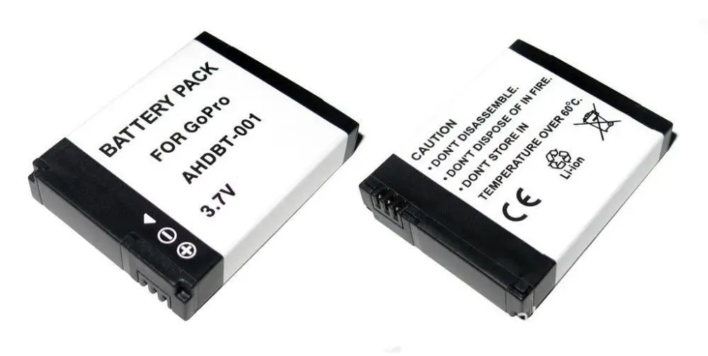 2pcs x Replacement Battery For GoPro HD HERO 960 HERO2 Camera AHDBT 001