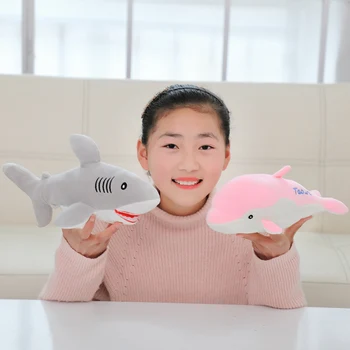 

1pc 30cm New Kawaii Shark & Dolphin Plush Toys Stuffed Animal Doll for Children Kids Love Toy Children's Day Brinquedos Gift