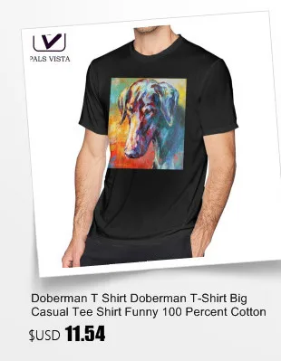 Doberman T Shirt Doberman Low Poly T-Shirt 100 Percent Cotton Short Sleeve Tee Shirt Cute Printed Classic Oversized Male Tshirt