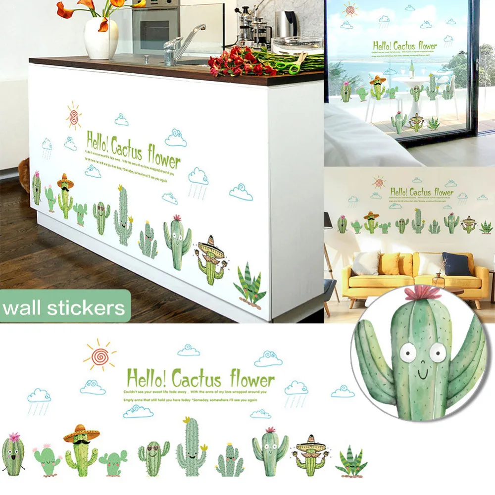 Buy DIY Green Plant Wall Stickers Decorative Window