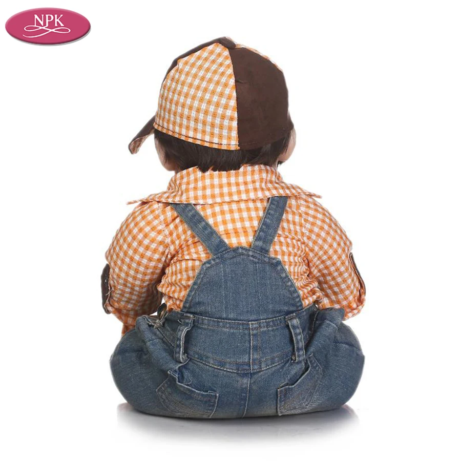 NPK 56 CM Silikon Manusia Hidup Reborn Boneka Bayi Laki Laki
