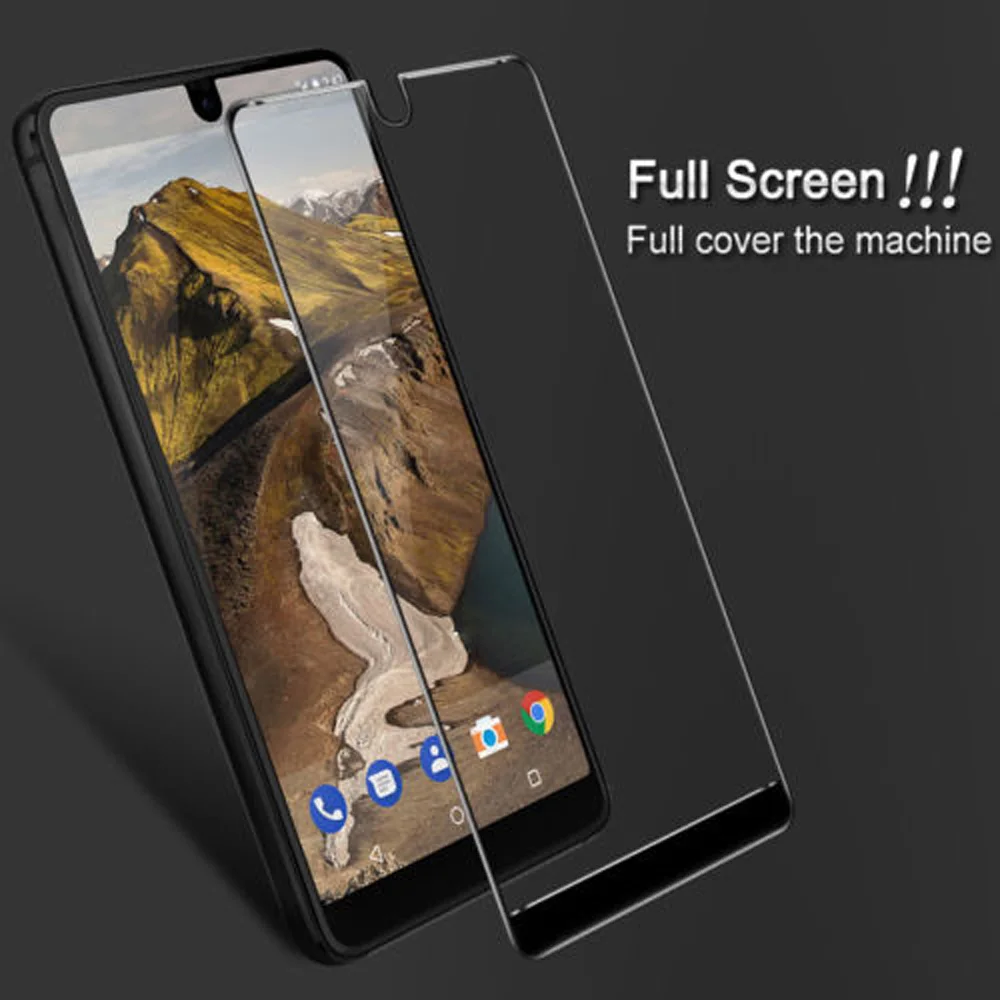 Full Coverage Protective Tempered Glass Screen Protector For Essential