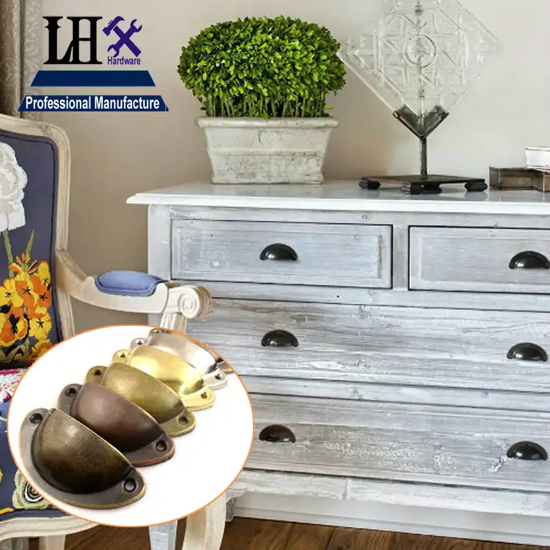 Lhx Hardware Vintage Iron Handle For Drawer Cabinet Door Jewelry