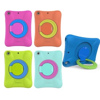 

Silicone Protector Case For Apple Air 2 DF Shockproof Kids Protector Heavy Soft Hard Cover Kickstand design Hand bracell