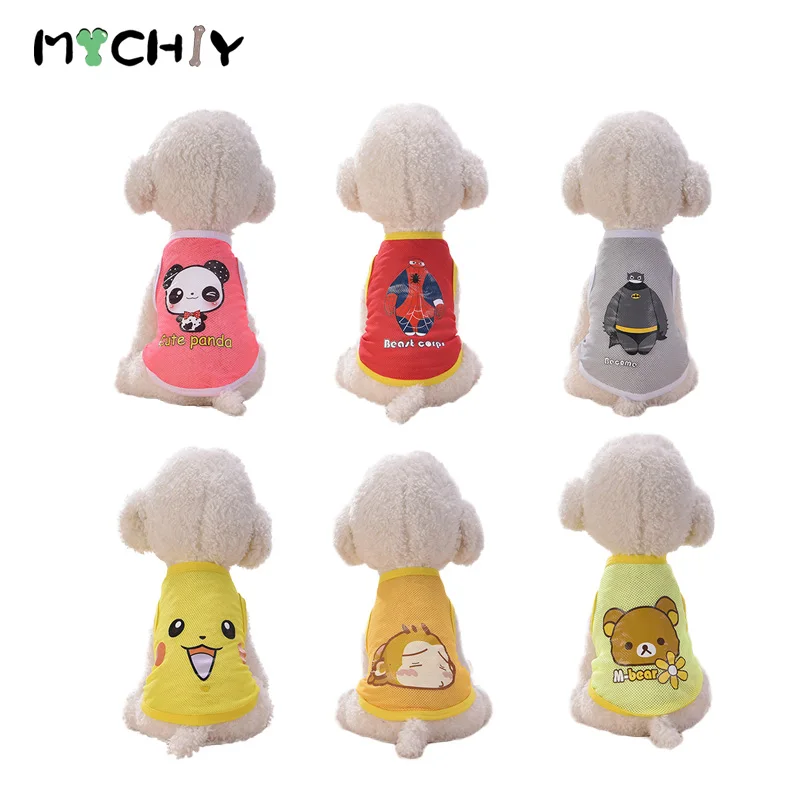 Cute Dog Vest Clothes for Dogs Mesh Breathable Coat Small Medium Puppy Cats Hoodie Teddy Chihuahua Lovely Clothing | Дом и сад