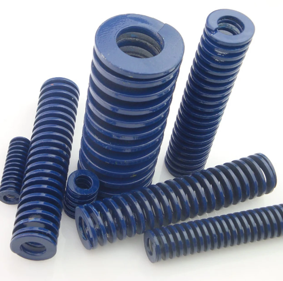 Od 12mm Id 6mm Light Duty Blue Spiral Stamping Compression Die Spring