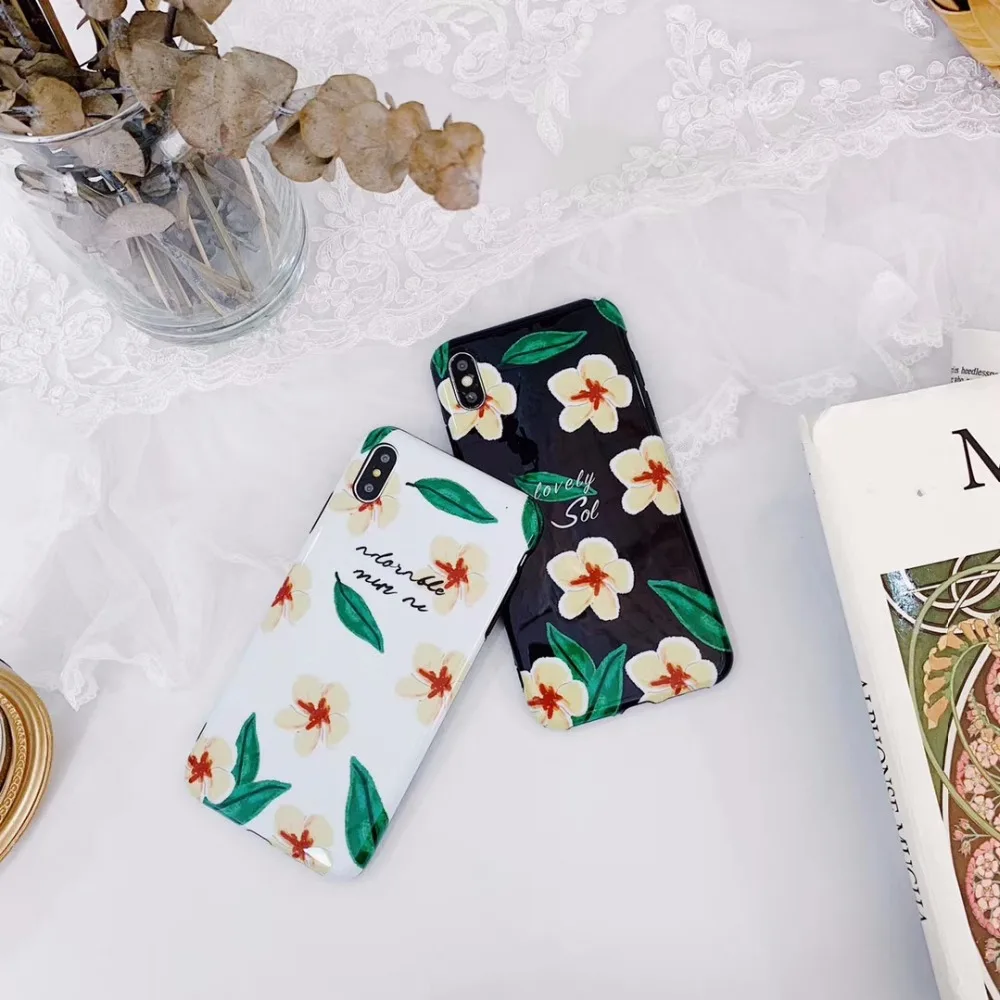 

Flower Total package side soft shiny side IMD UNBreak and ultrathin For iphone 6 6 plus 7 8 7P 8P and X XS XS Max XR Phone Case