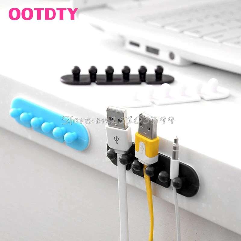 

2Pcs Wire Cord Clip Cable Line Holder Tie Fixer Organizer Drop Adhesive Clamp -B119