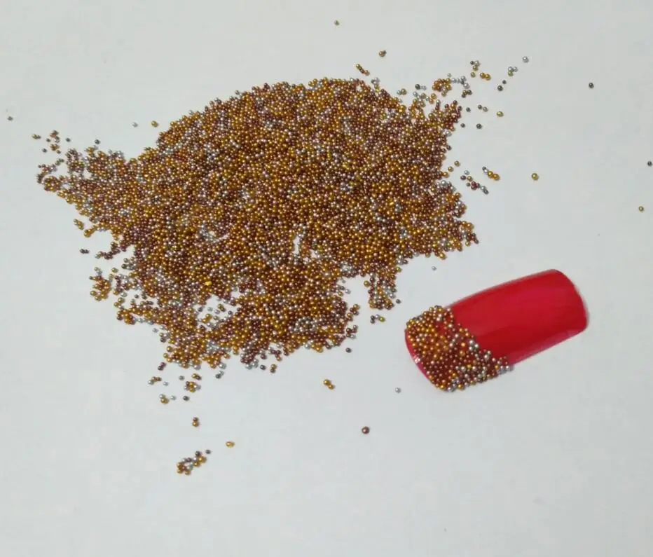 

1pack(1.5g) nail ball Multicolor Round small ball metal color Manicure Nail Decorations Glitter nail tool