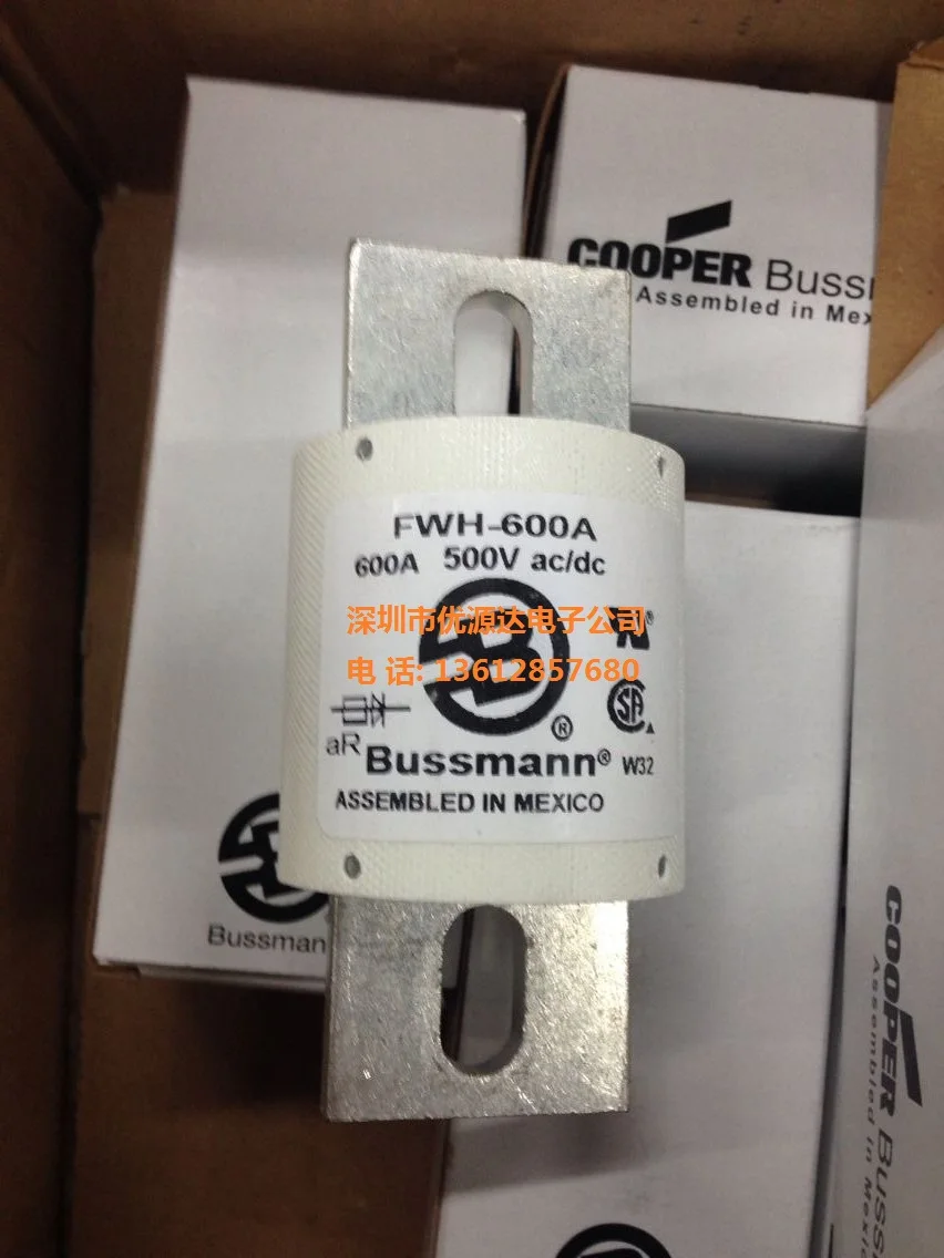 

BUSSMANN FWH - 600 - a 600 a 500 v AC/DC MADE IN MEXICO insurance tube fuse