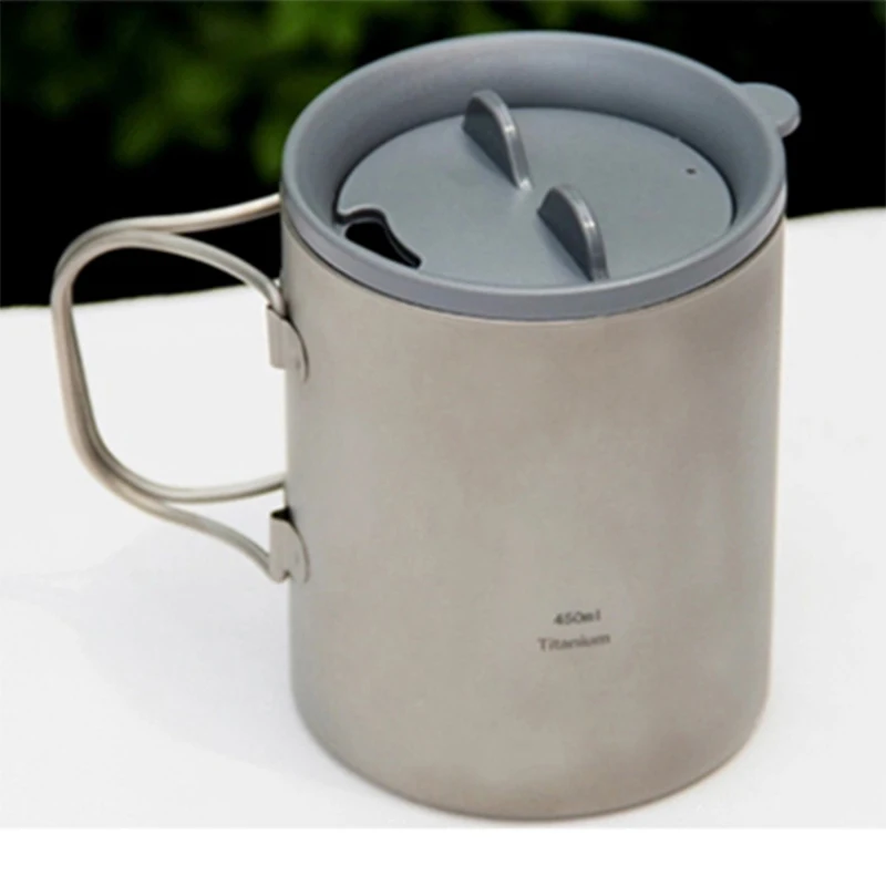 Keith 450ml Coffee Mugs Titanium Camping Cup Drinkware Double wall