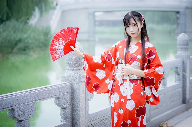 Японский стиль чайная церемония кимоно Женский традиционный Винтаж Цветок юката одежда галстук бабочка Obi Emboridery платье для женщин